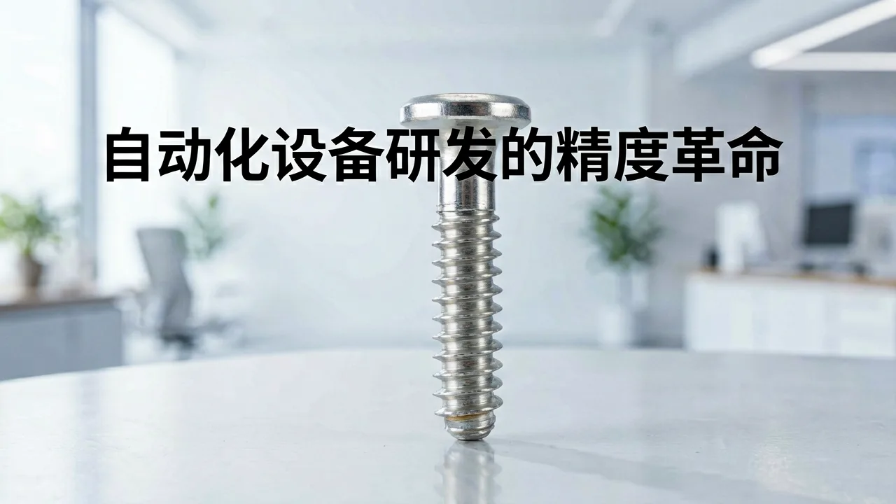 从一颗螺丝到整条产线，自动化设备研发的精度革命